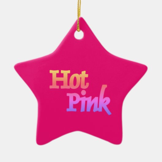 Hot-roze ornament met keramische sterren (Voorkant)