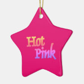 Hot-roze ornament met keramische sterren (Links)