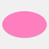 Hot-roze ovale Sticker (Voorkant)