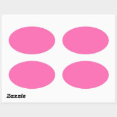 Hot-roze ovale Sticker (Vel)