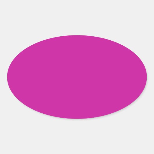 Hot-roze ovale Sticker (Voorkant)