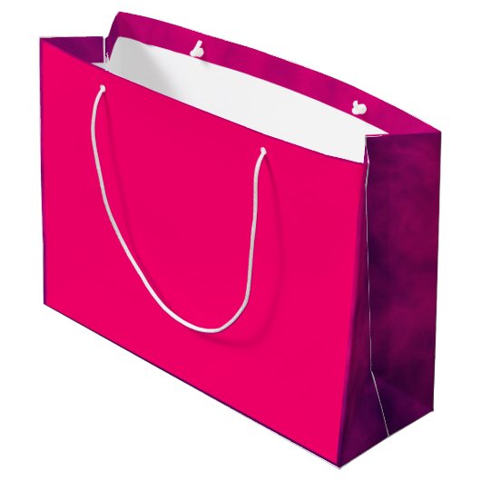 Hot Roze Paarse Edge Gift Bag – Groot Cadeauzakje (Achterkant Gekanteld)
