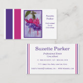 Hot-roze Paarse Fuchsia Flower Event Planner Visitekaartje (Voorkant / Achterkant)