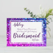 Hot Roze / Paarse Glam Kaart (Staand voorkant)