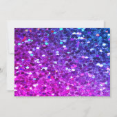 Hot Roze / Paarse Glam Kaart (Achterkant)