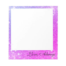 Hot-roze Paarse glitter Sparkle Faux textuur Notitieblok