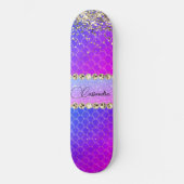 Hot-roze Paarse glittery Bling Skateboard (Voorkant)