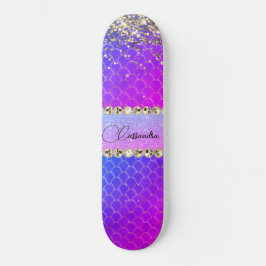 Hot-roze Paarse glittery Bling Skateboard