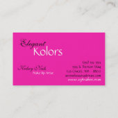 Hot Roze Paarse Inkt Paint Splash Visitekaartje (Achterkant)