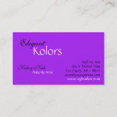 Hot Roze Paarse Inkt Paint Splash Visitekaartje (Achterkant)