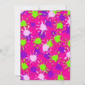 Hot-roze Paarse kalksplotch met groene schilfering Kaart (Achterkant)