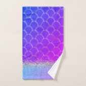 Hot-roze Paarse mermaïde glitterij Bad Handdoek (Handdoek)