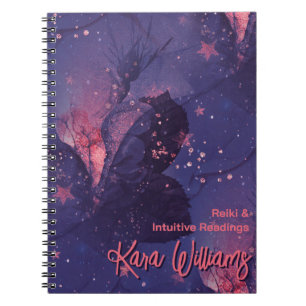 Hot Roze & Paarse Sterrenbloem Fantasy Esthetisch Notitieboek