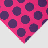 Hot Roze / Paarse Stippen Bruiloftsfeest Borrel Tissuepapier (Detail)
