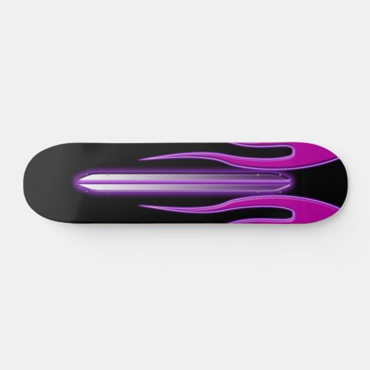 Hot-roze Paarse vlam FutureRetro Deck Skateboard (Horizontaal)