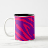 Hot Roze Paarse Zebra Print Dierlijke Koffie Mok C (Links)