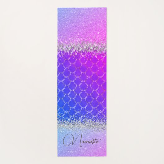 Hot-roze Paarse zeemeerminnen voor de galerij Yogamat (Achterkant)