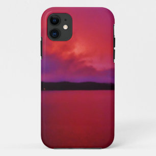 Hot-roze Paarse zonsondergang op het Arrodemeer iPhone 11 Hoesje