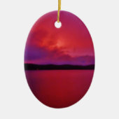 Hot-roze Paarse zonsondergang op het Arrodemeer Keramisch Ornament (Voorkant)