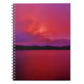 Hot-roze Paarse zonsondergang op het Arrodemeer Notitieboek (Voorkant)