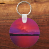Hot-roze Paarse zonsondergang op het Arrodemeer Sleutelhanger (Voorkant)