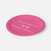 Hot-roze papieren Borden, 50e verjaardag Bordje (Gekanteld)