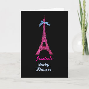 Hot-roze Paris Eiffel Tower Baby shower