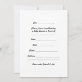 Hot-roze Paris Eiffel Tower Baby shower Kaart (Achterkant)