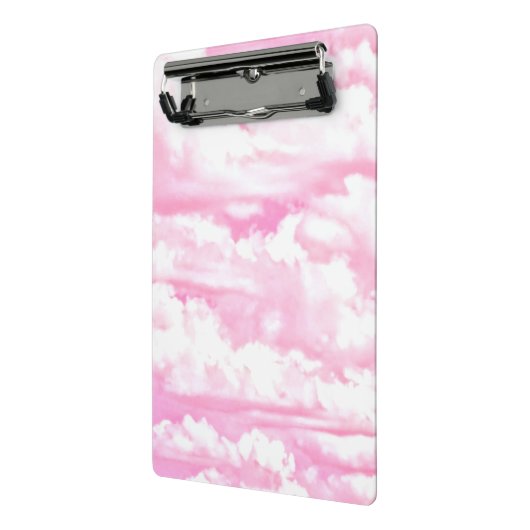 Hot-roze pasta-wolken mini klembord (Angled2)