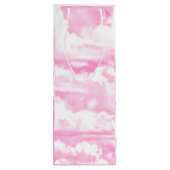 Hot-roze pasta-wolken wijn cadeautas (Achterkant)