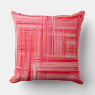 Hot-roze pastkleurige kleurenkunst kussen