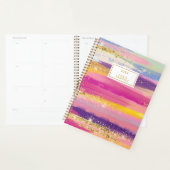 Hot-roze penseelstreken Bright Gold Glitter Planner (Display)