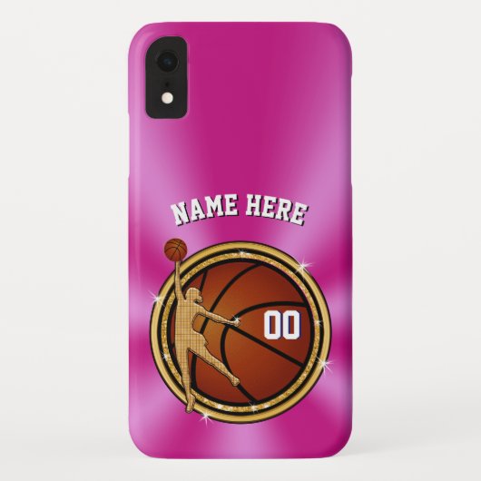 Hot-roze persoonlijke Basketball iPhone-tassen Case-Mate iPhone Case (Achterkant)