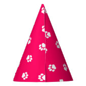 Hot-roze Pet met witte pagina's Feesthoedjes (Achterkant)