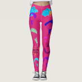 Hot-roze Pixie-Leggings voor Paraglideartikelen Leggings (Voorkant)