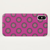 Hot-roze pokadots patroon Case-Mate iPhone case (Achterkant (horizontaal))