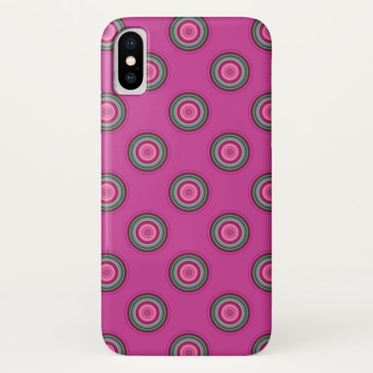 Hot-roze pokadots patroon Case-Mate iPhone case (Achterkant)