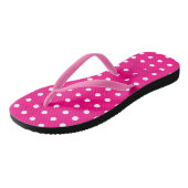 Hot-roze pokadots patroon teenslippers (Schuin)
