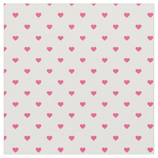 Hot roze polka dot harten stof (Close Up)