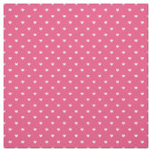 Hot roze polka dot harten stof (Swatch)