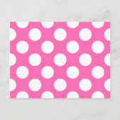 Hot-roze pooldots briefkaart (Voorkant)