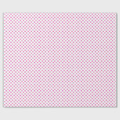 Hot-roze pooldots cadeaupapier (Vlak)