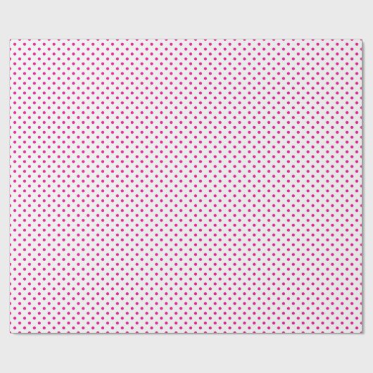 Hot-roze pooldots cadeaupapier (Vlak)