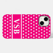 Hot-roze pooldots Case-Mate iPhone case (Achterkant (horizontaal))