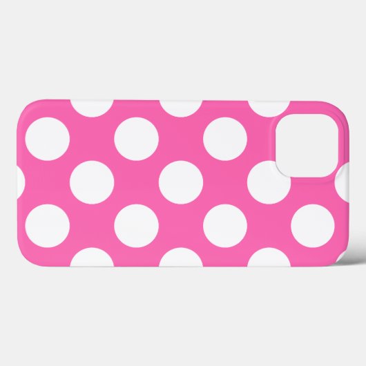 Hot-roze pooldots Case-Mate iPhone case (Achterkant (horizontaal))