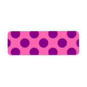 Hot-roze pooldots etiket (Voorkant)
