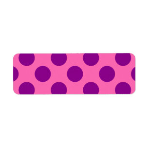 Hot-roze pooldots etiket