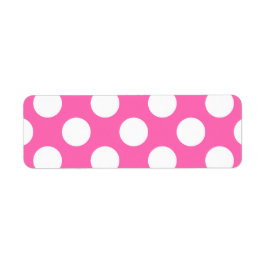 Hot-roze pooldots etiket