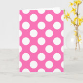 Hot-roze pooldots kaart (Gele Bloem)