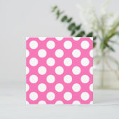 Hot-roze pooldots kaart (Staand voorkant)